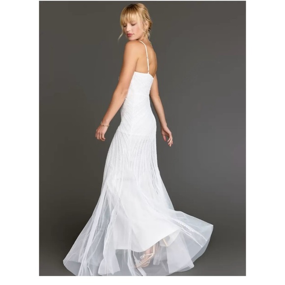 Minuet X New York & Company | Sleeveless Sequin Tulle Gown Bridal Wedding - Picture 3 of 8